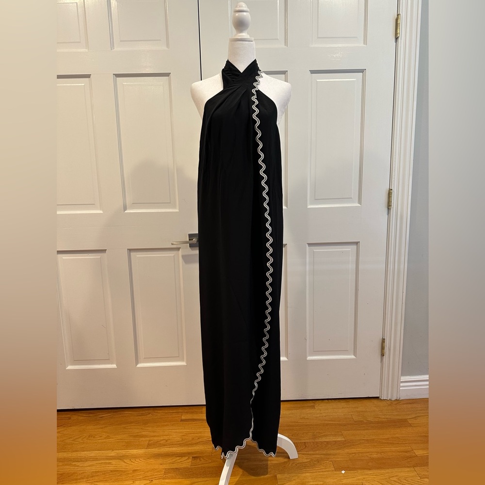 KISUII Black Silk Cover Up Sz M